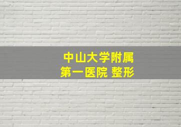 中山大学附属第一医院 整形